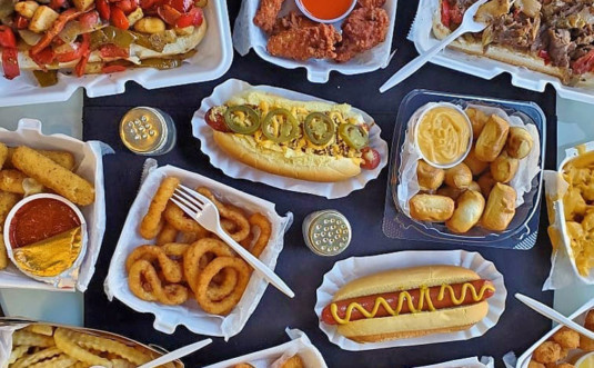 d.w. dawgs assortment dogs and fries