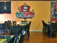 Del Tacos tables in dining room