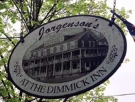 dimmick inn sign hanging out front