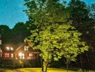 Equestrian House Rentals cottage at night