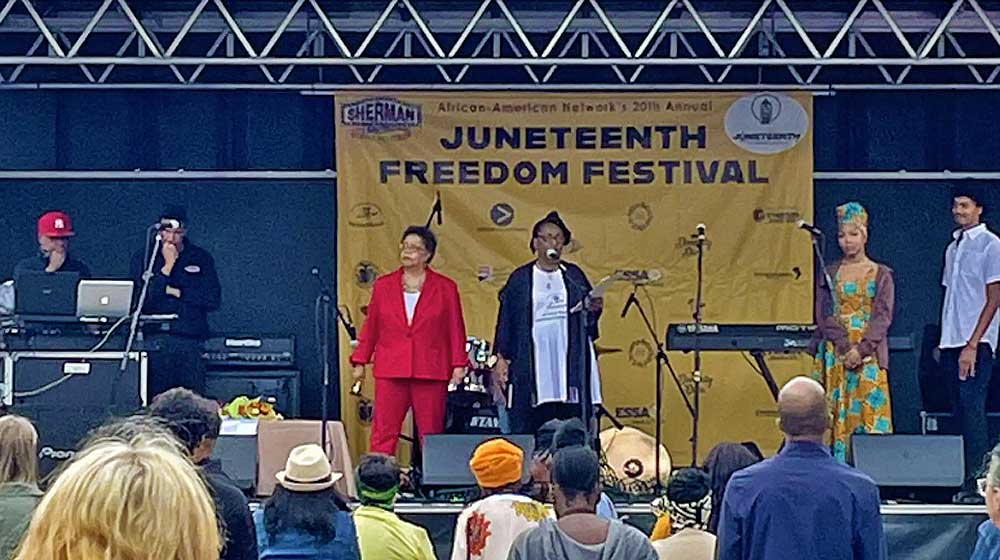 Juneteenth Freedom Festival Performers on Stage