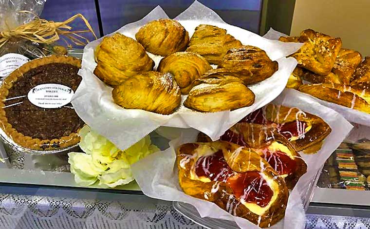 grandma goldsack's bakery counter