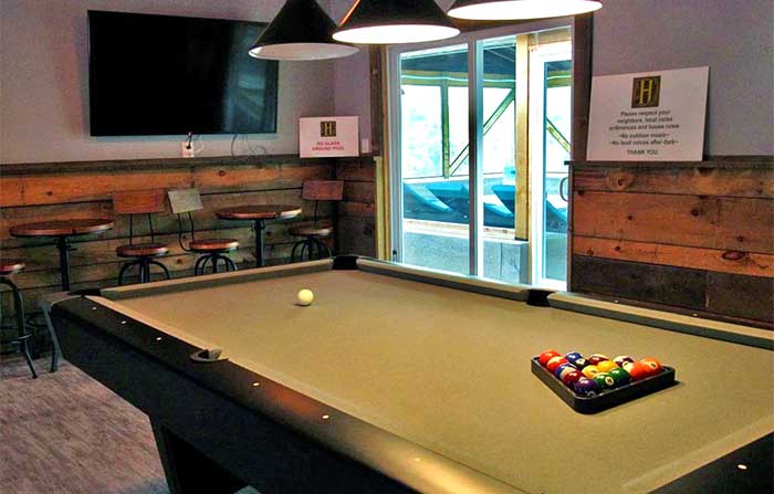 Hilltop Farmhouse pool table