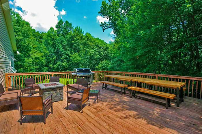 indoor pool house deck