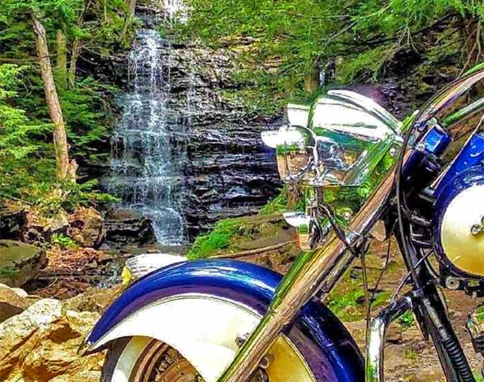 Jim Thorpe Sidecar Tourz waterfall