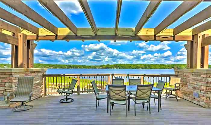 junipers cove deck on lake