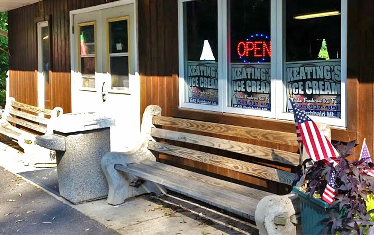 exterior of ice cream shop