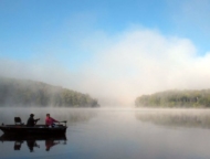 keen-lake-camping-resort-canoers-in-the-mist-on-the-lake