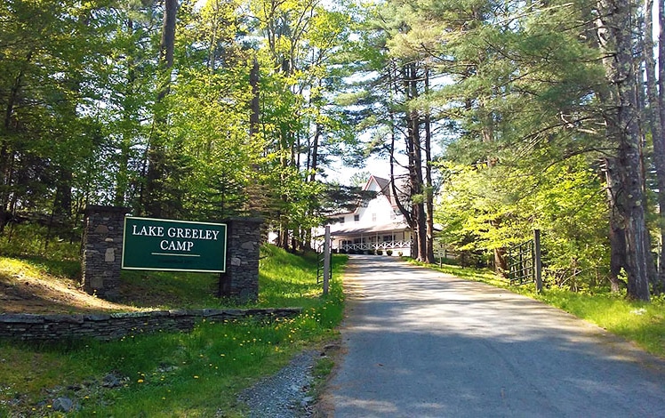 lake greeley camp entrance and main building