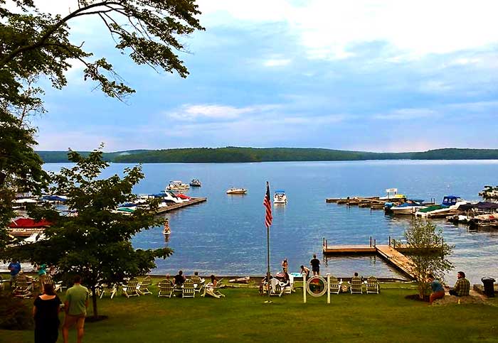 lake wallenpaupack silver birches shoreline