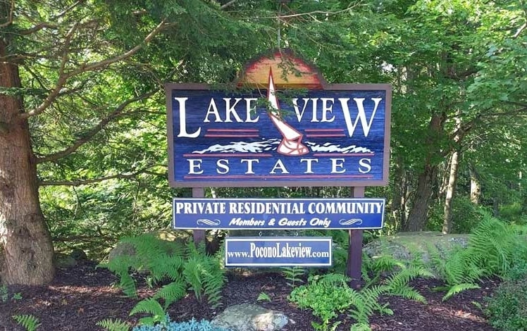 Lake View Estates community sign