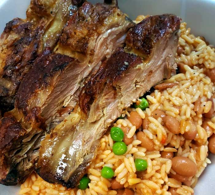 la morena bbq pork and rice to go