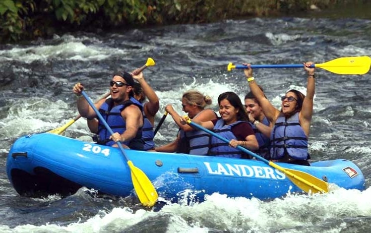 lander's river trips girls on the water