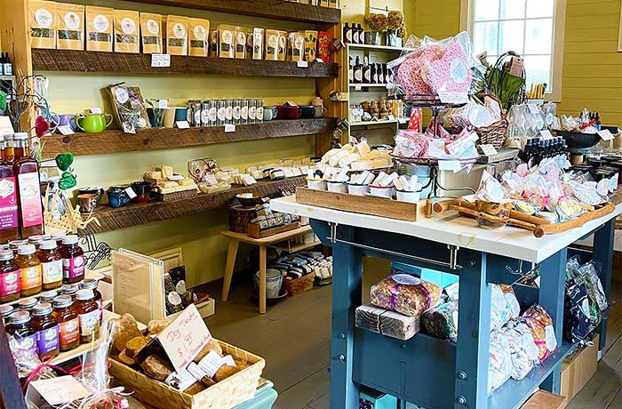 mount pleasant herbary interior shelves of goods