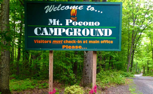 mount-pocono-Campground-Sign-at-entrance