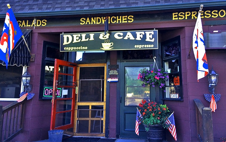 front of diner and entrance