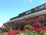 myer the florist front of shop with flowers
