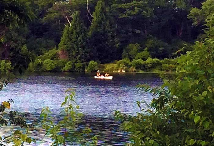 pickerel point campground boaters on lake