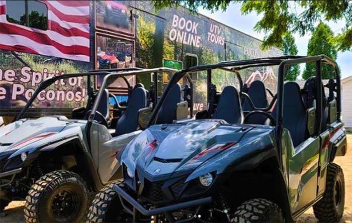 pocono outdoor adventure tours two Yamaha Wolverine X4s