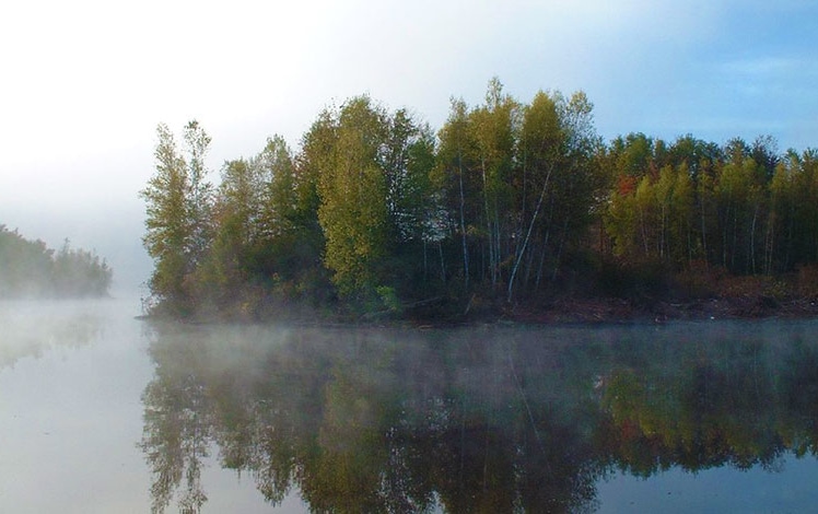 prompton-state-park mist on the lake