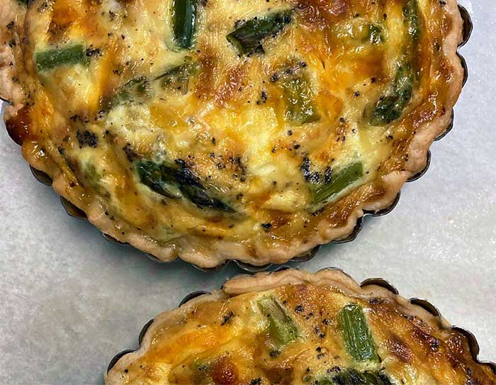 spoonful soup 'n eats Spring asparagus and cheddar quiches