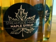 streamside maple bottle label