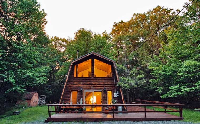 little lake barn a-frame exterior