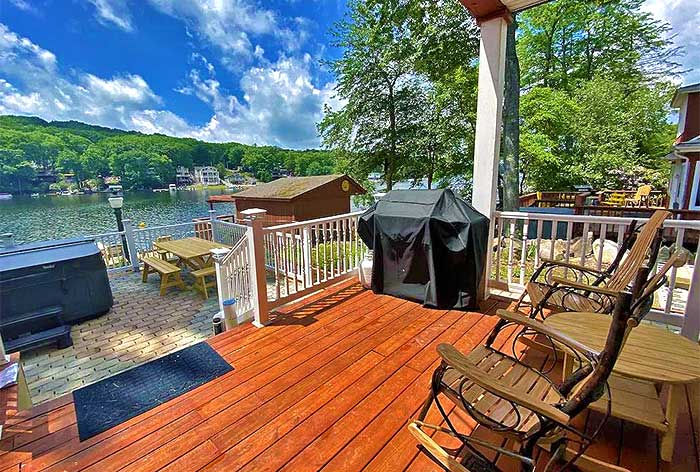 The Lake House Deck Overlooking Lake