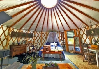 yurt at the farm! interior