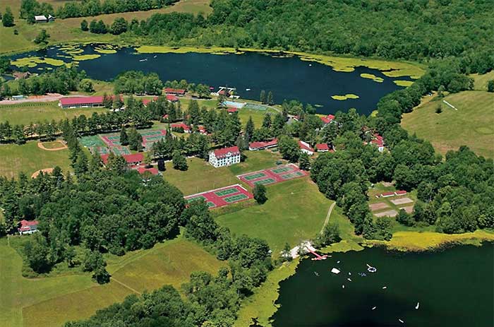 tyler hill camp tennis courts beteen the two lakes