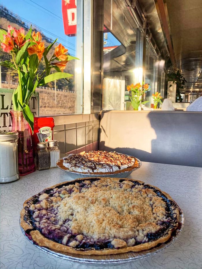 village-diner-milford-pies-on-tables-near-window