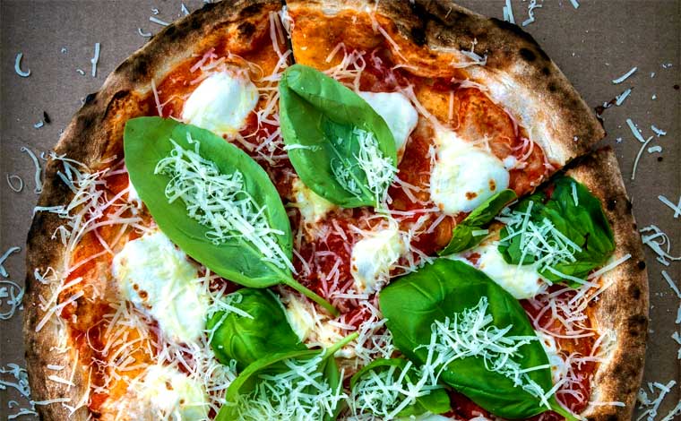 basil and mozzarella