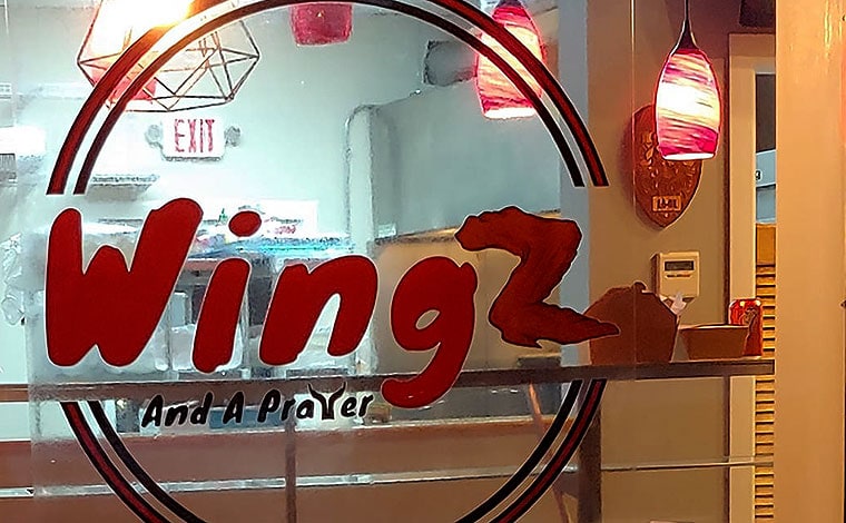 wingz and a prayer front window