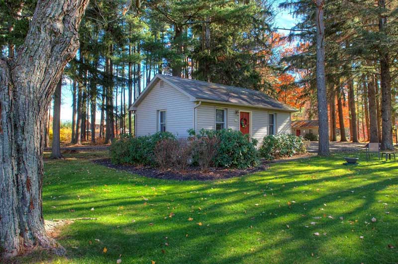 woodfield-manor-pocono-cottage surrounded by trees