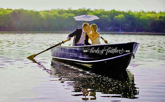 married couple in canoe