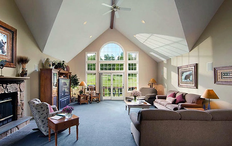 woodloch springs house rental living room